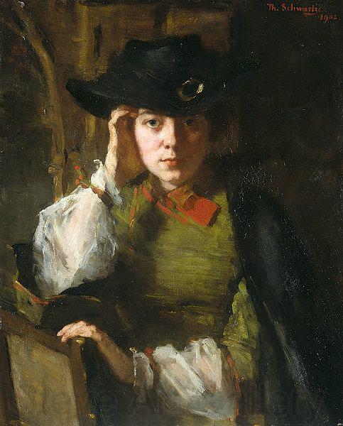 Therese Schwartze Portrait of Lizzie Ansingh.